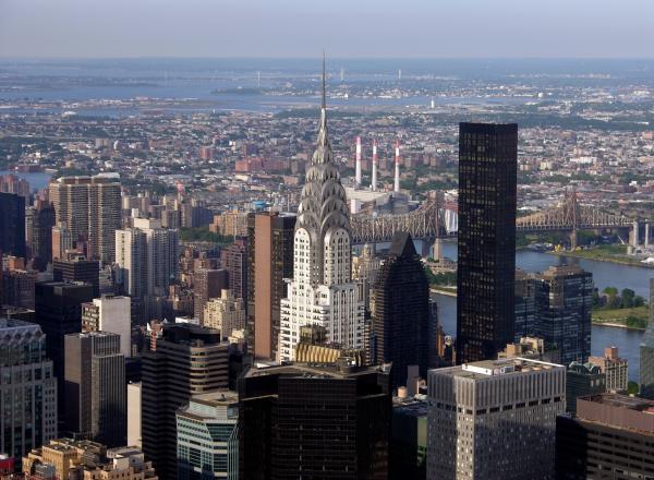 View of the Chrysler Building taken from the Empire State Building. 2008. License