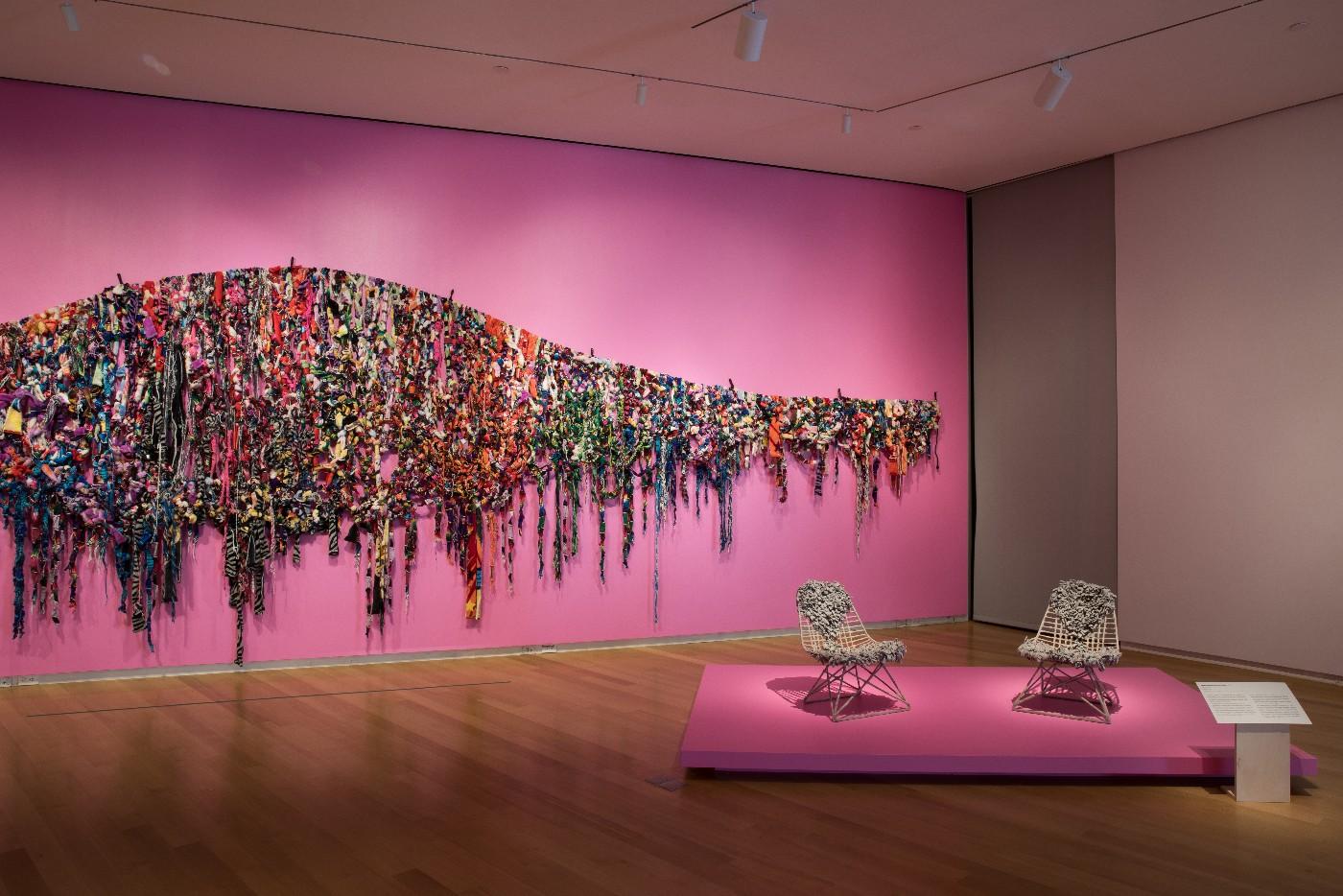 Installation view of 'Tanya Aguiñiga: Craft &amp; Care'