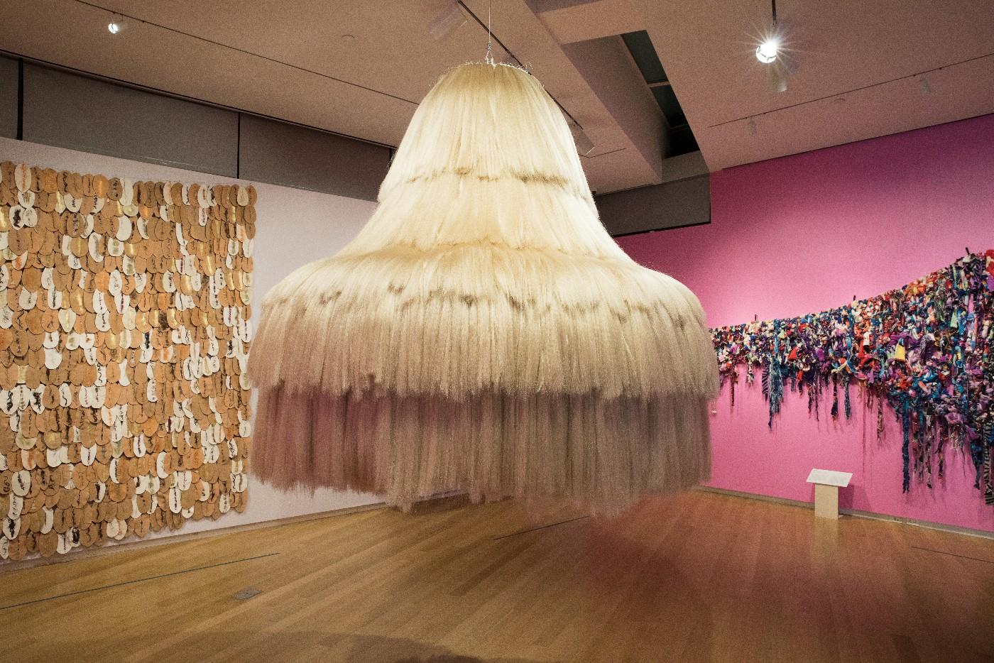 Installation view of 'Tanya Aguiñiga: Craft &amp; Care'