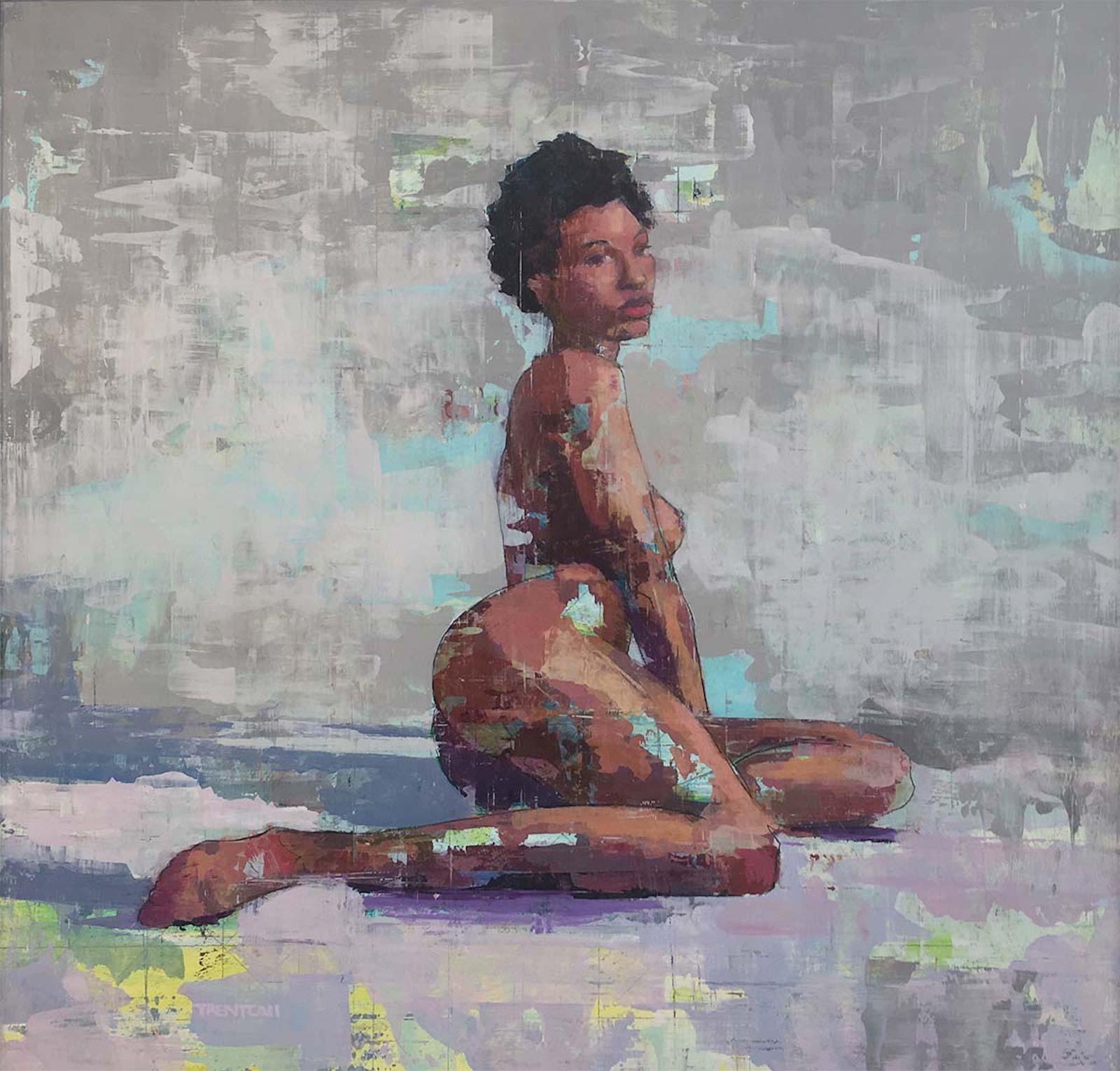 Trent Call - 'Classical Pose 1' - mixed media on panel