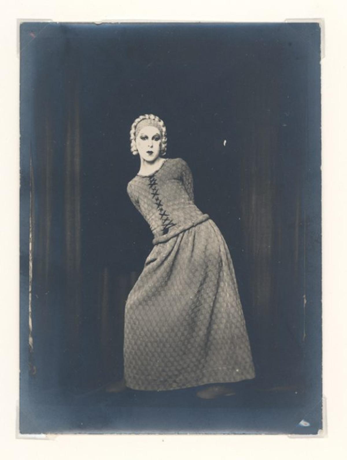 Claude Cahun, Self Portrait as Elle in Barbe Bleu, 1929, photograph, 11.7 x 8.8 cm, © Jersey Heritage Trust