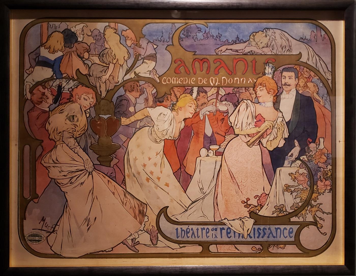 Alphonse Mucha, The Lovers (Les Amants), 1896. Color lithograph.