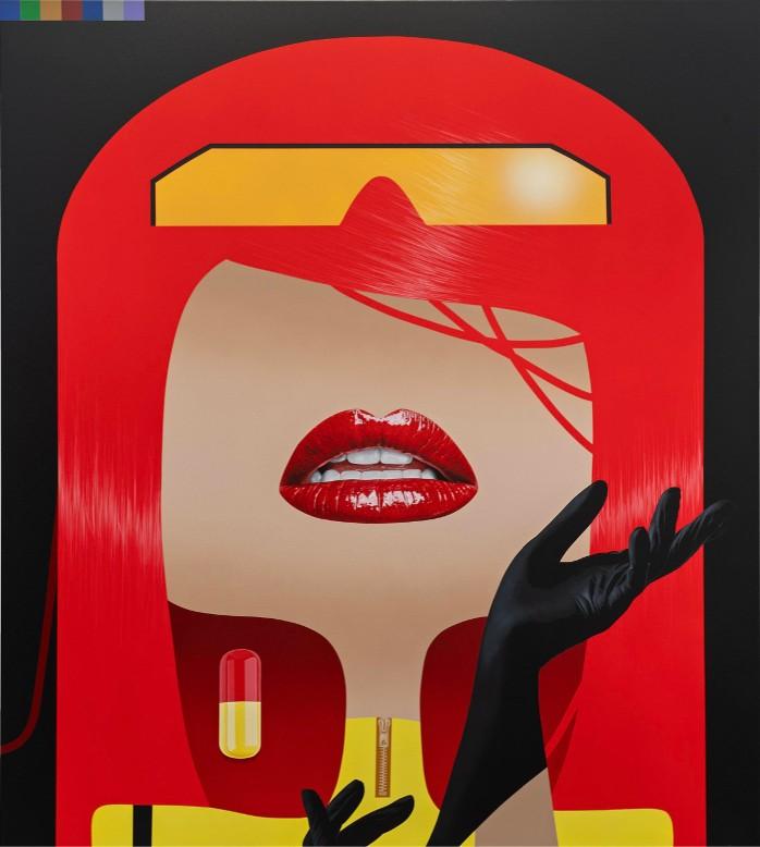 Oli Epp, Aspirin, 2023. Oil and acrylic on canvas. Courtesy the artist and Semiose, Paris