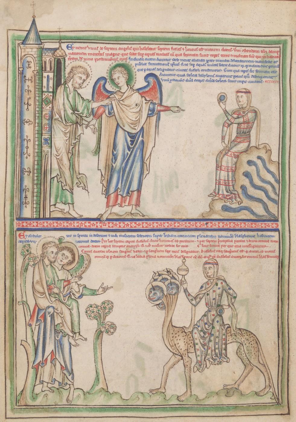 Morgan Apocalypse, in Latin and French (detail), c. 1255–50. England and France. Ink, tempera, and gold on vellum.