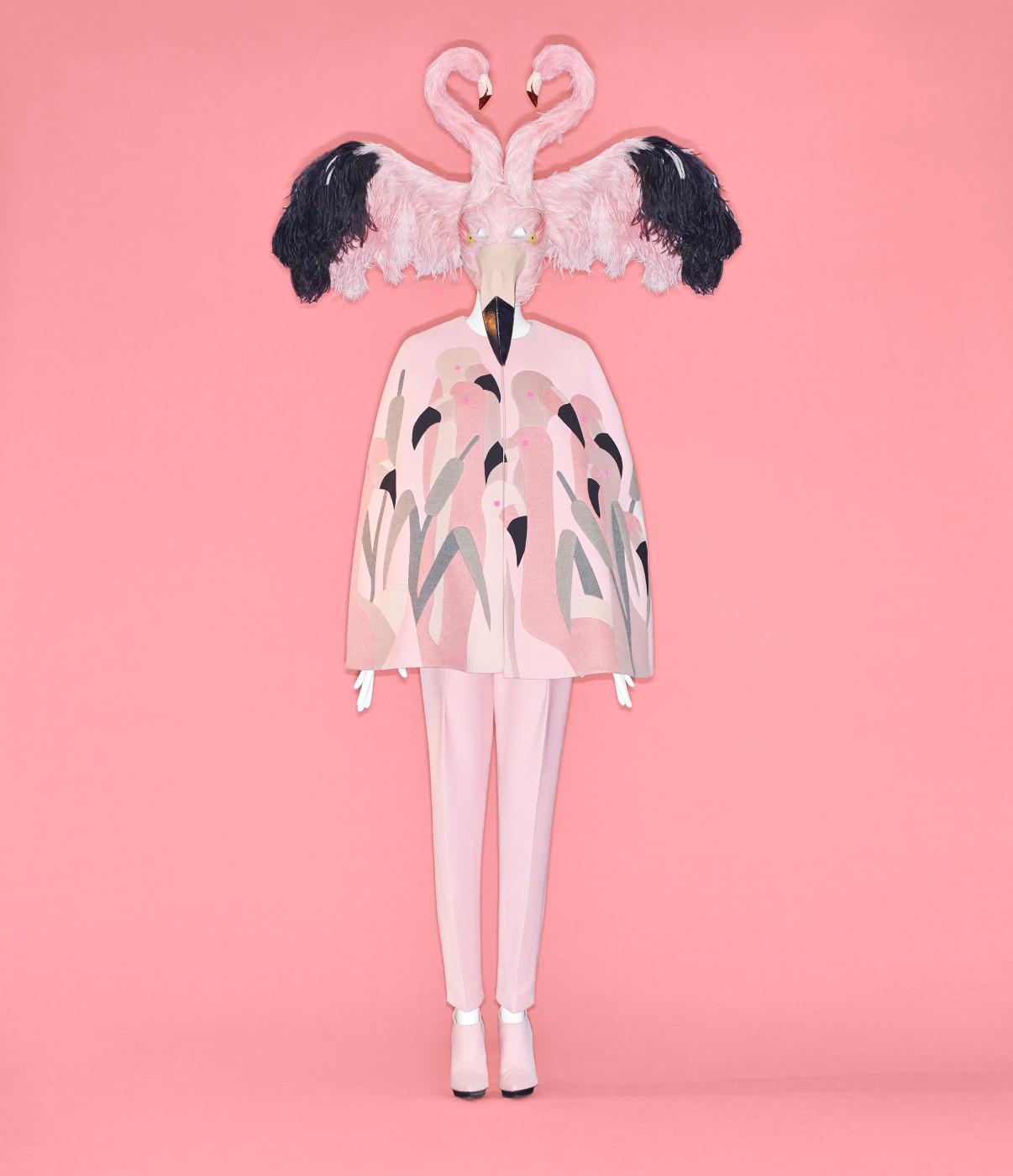 Ensemble, Bertrand Guyon (French, born 1965) and headpiece by Stephen Jones (British, born 1957) for House of Schiaparelli