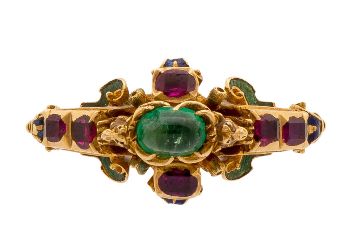 A Monumental Renaissance Gemstone Rong with Two Stags and Exceptional Provenance