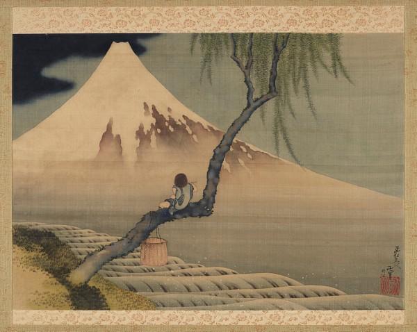 Boy Viewing Mount Fuji, Hokusai