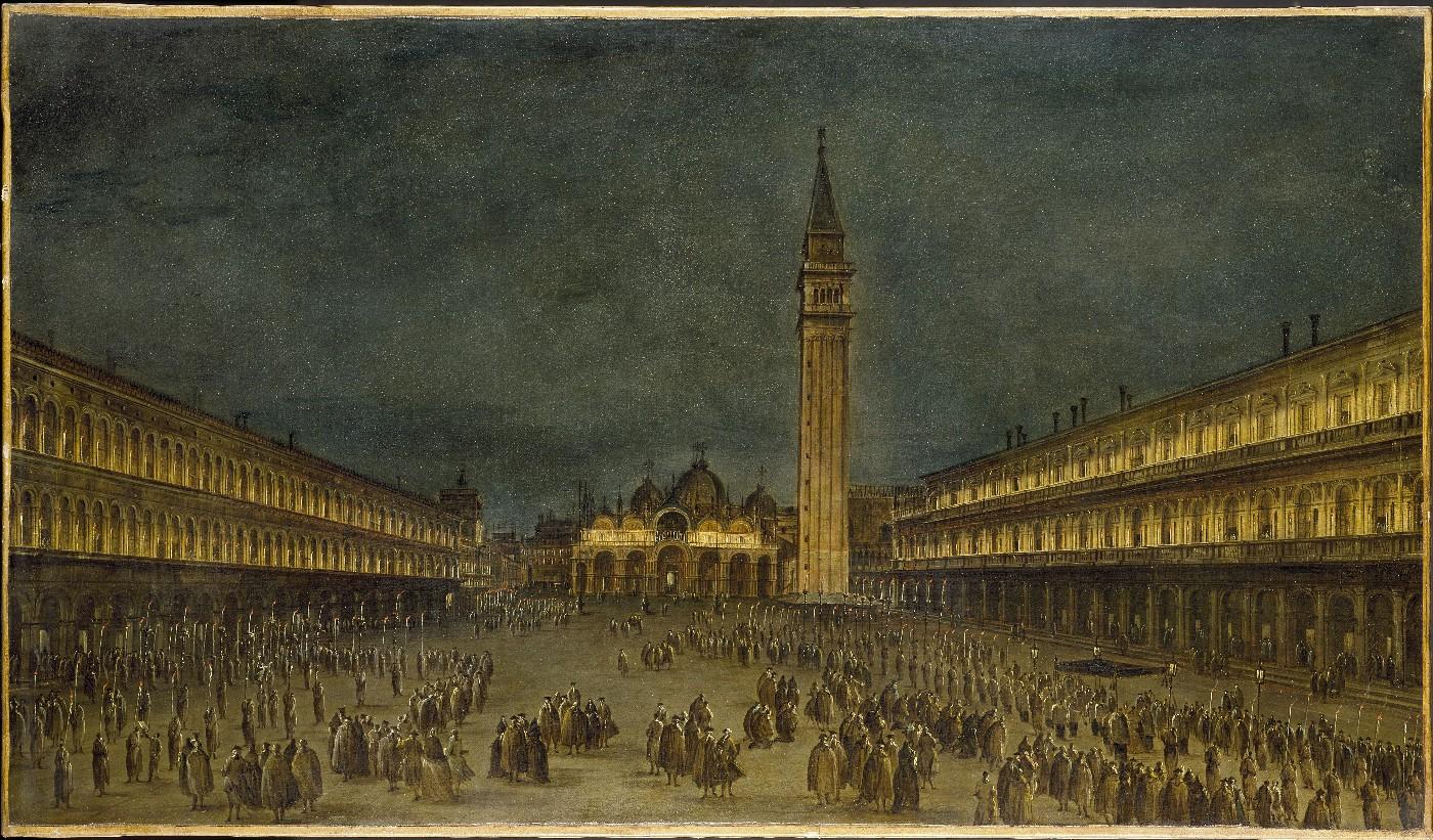 A Night Procession in the Piazza San Marco, about 1755. Francesco Guardi