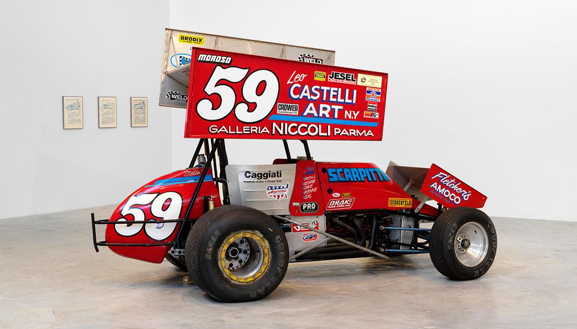 Installation view, Salvatore Scarpitta: Racing Cars