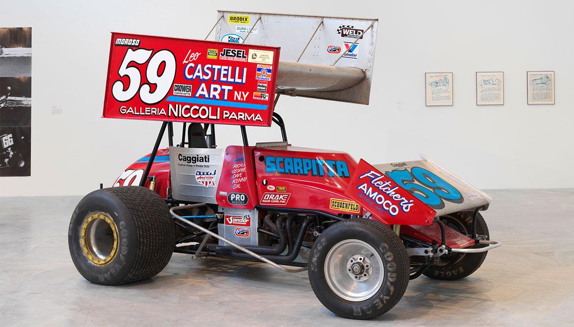 Installation view, Salvatore Scarpitta: Racing Cars