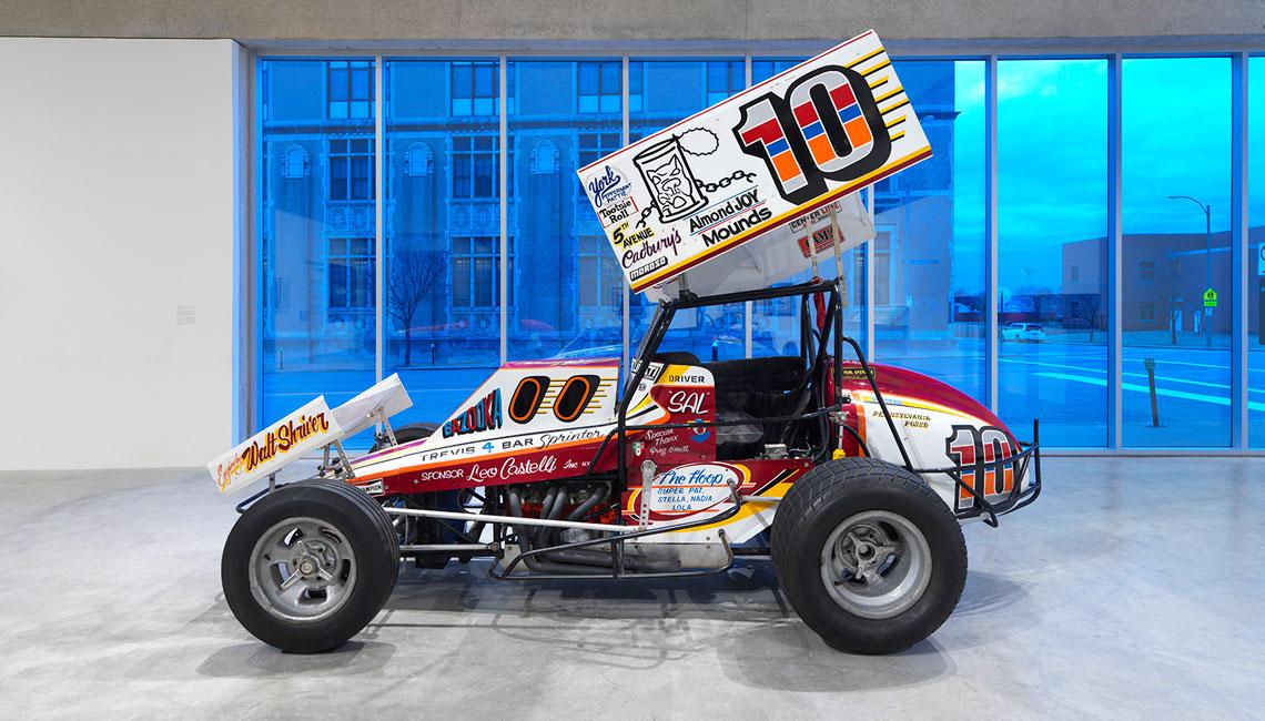 Installation view, Salvatore Scarpitta: Racing Cars