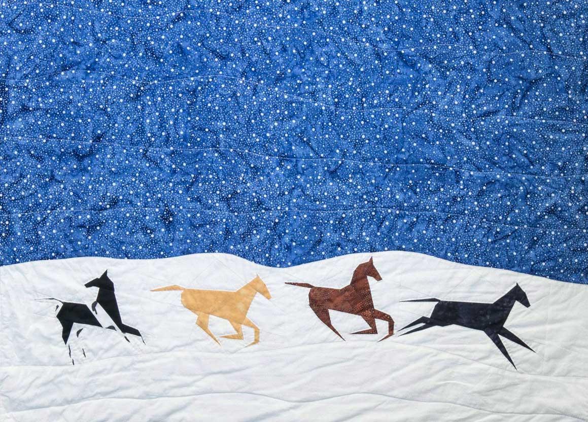 Gwen Westerman (Sisíthuŋ/Waȟpéthuŋ; Dakȟóta Lake, Traverse Reservation, North America, Plains region), "Return to Crow Creek," 2014.
