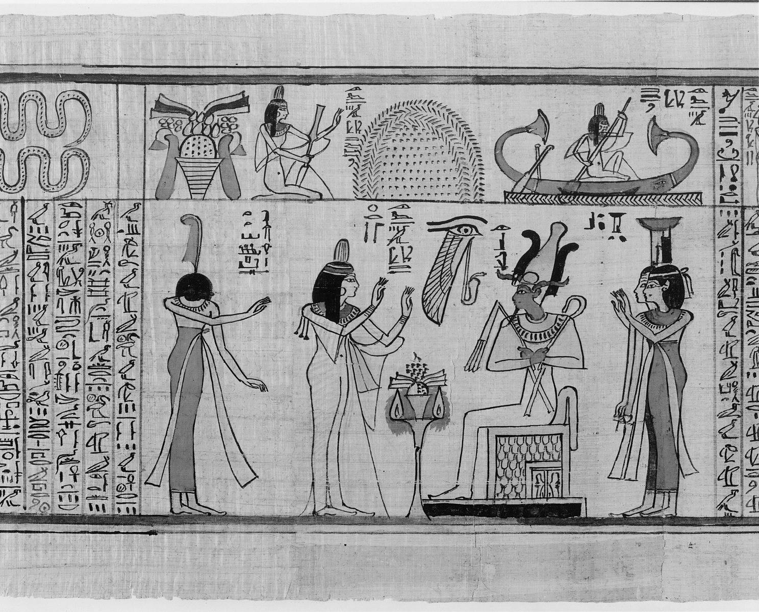 Unknown, Book of the Dead for the Chantress of Amun, Nauny, c. 1050 BC. Papyrus and paint.