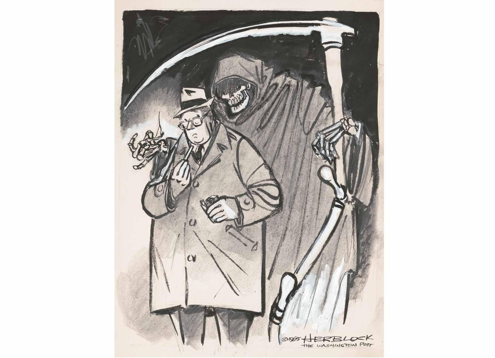 Herblock (1909–2001). “I’m Still Cutting Down, Too,” 1965