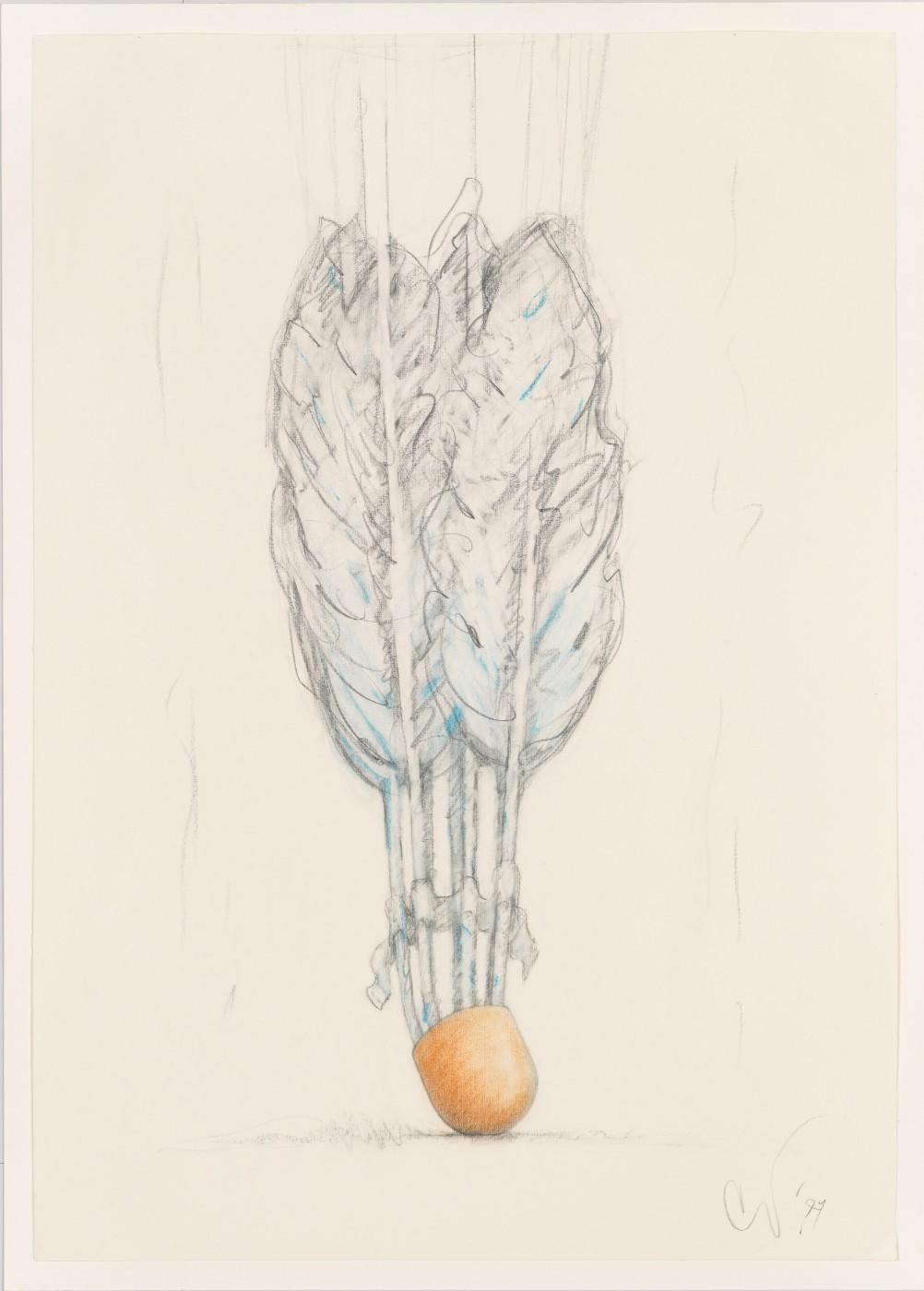 Claes Oldenburg and Coosje van Bruggen, Soft Shuttlecock, Raised, 1994