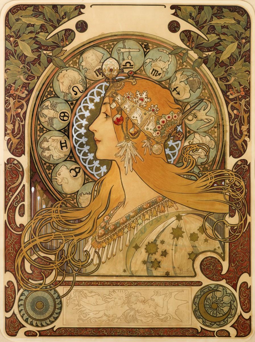 Alphonse Mucha, Zodiac, 1896