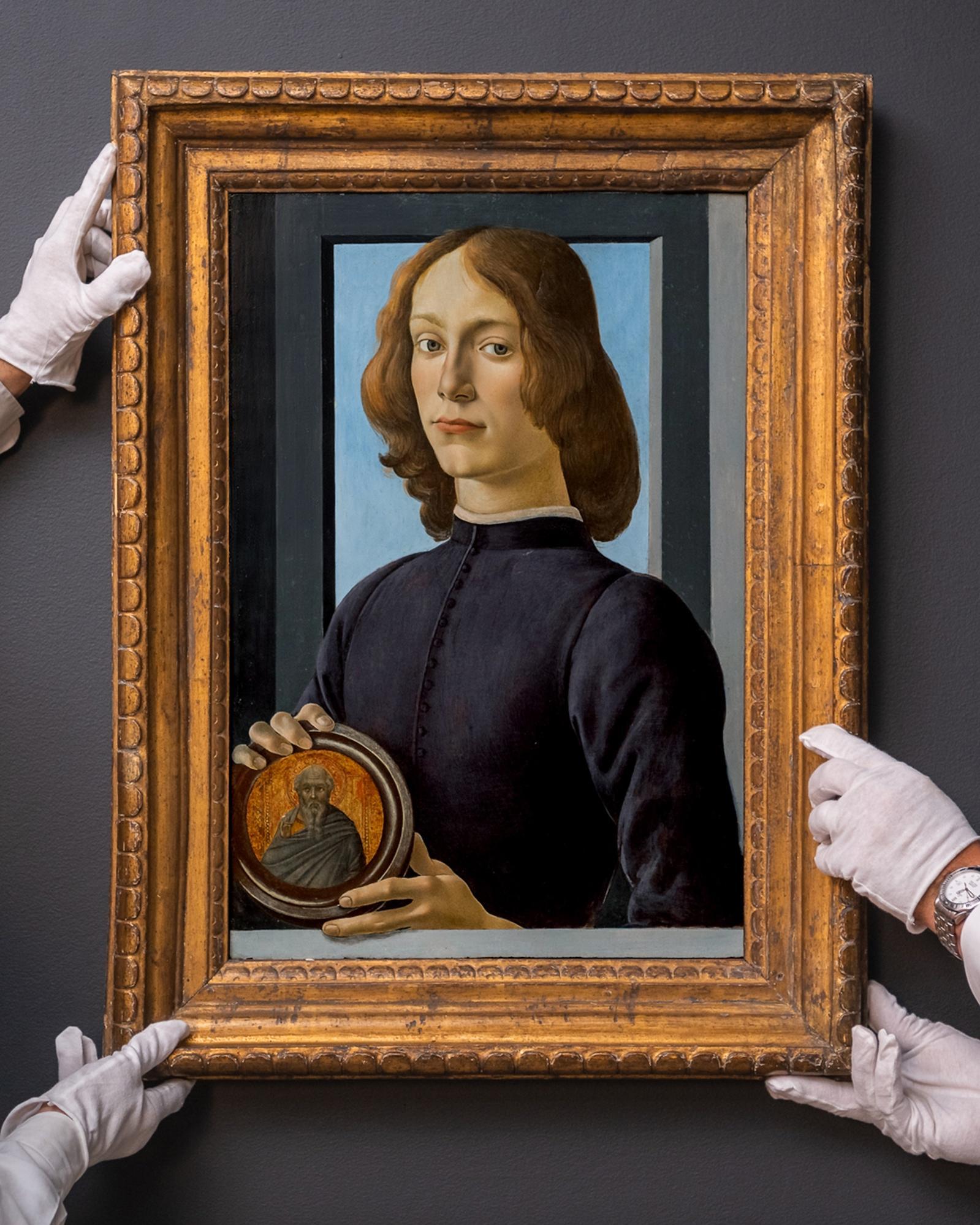 Sandro Botticelli, Young Man Holding a Roundel, c 1480.