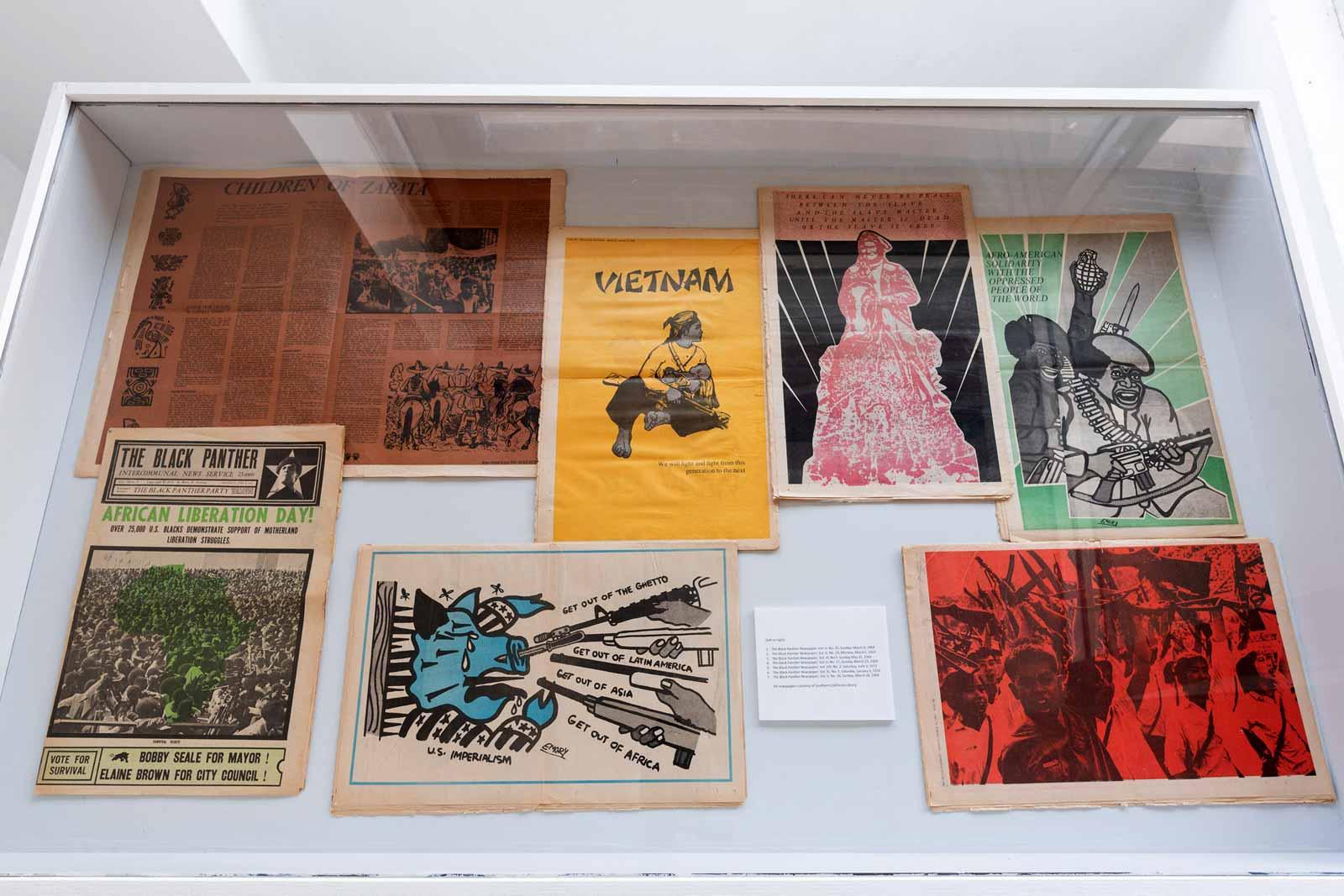 Installation view, Emory Douglas: Bold Visual Language