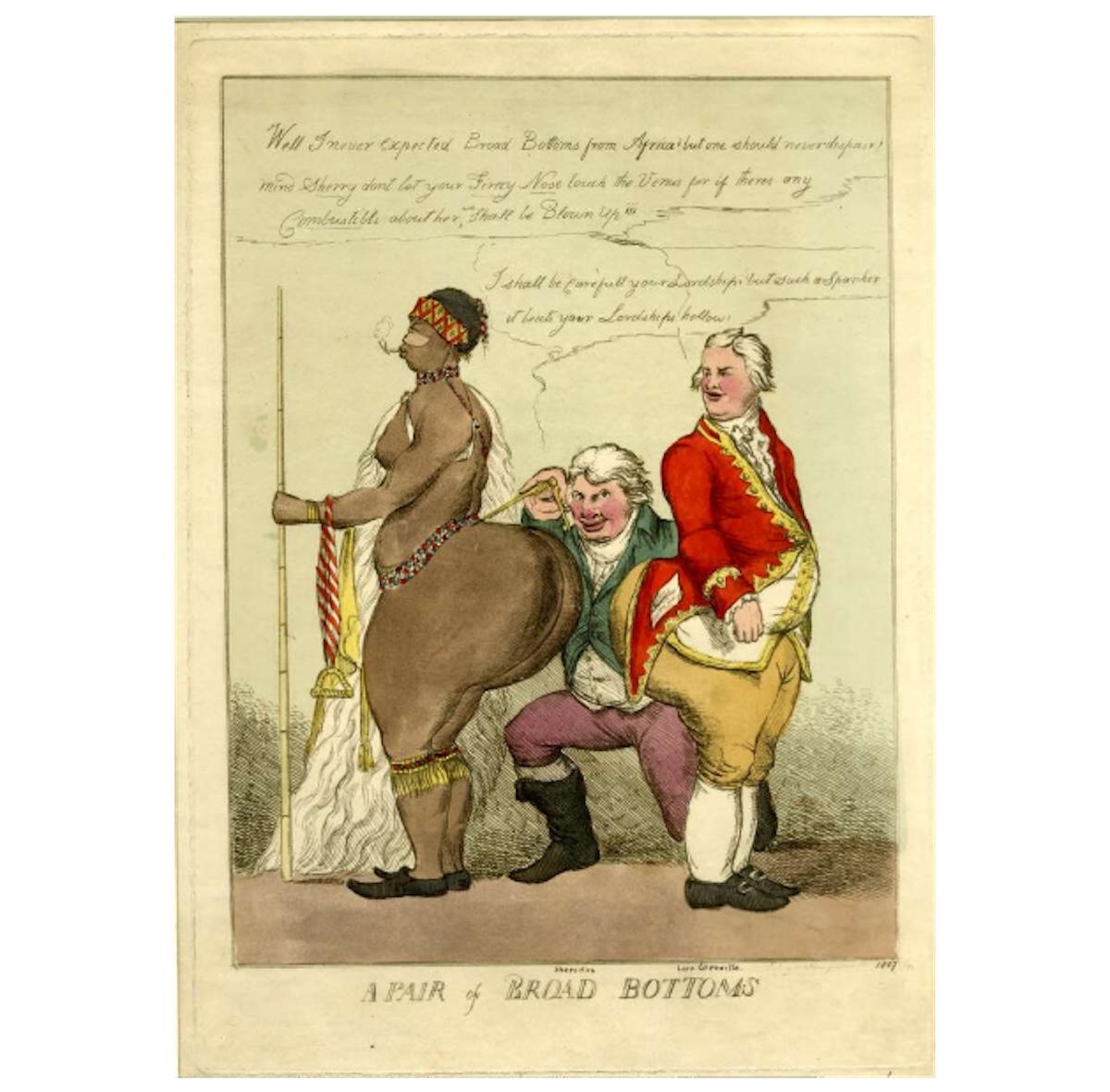 William Heath, A Pair of Broad Bottoms, 1810. Pigment on paper, The British Museum, London.