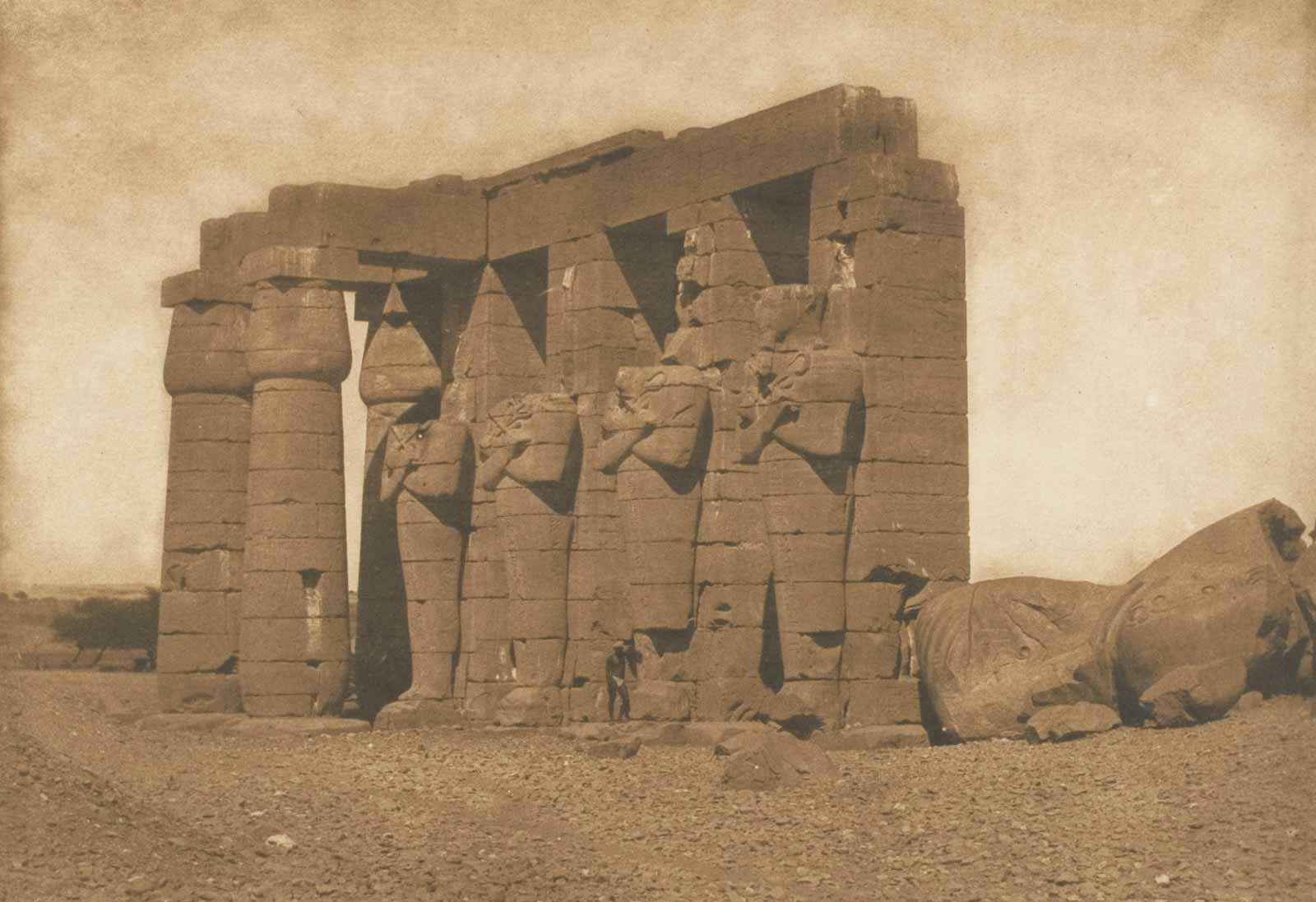Maxime du Camp, Colosses du Ramesséum, 1850.