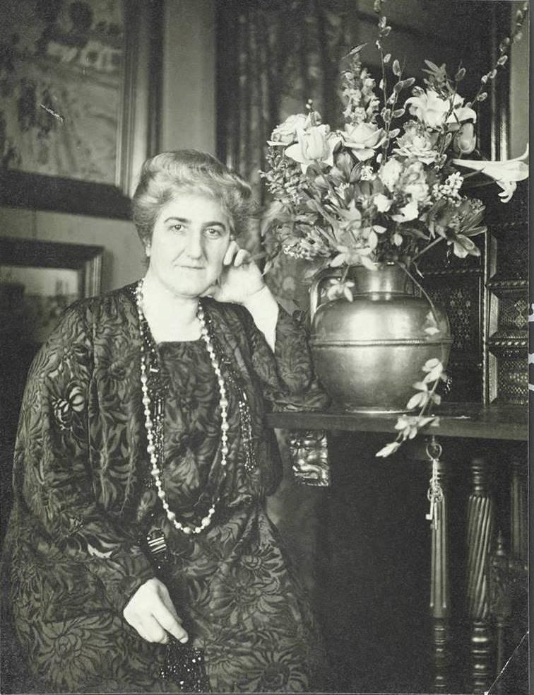 Etta Cone in her apartment at the Marlborough Apartments, Baltimore, Maryland, c. 1930-1940. Claribel Cone and Etta Cone Papers, Archives and Manuscripts Collections, The Baltimore Museum of Art.