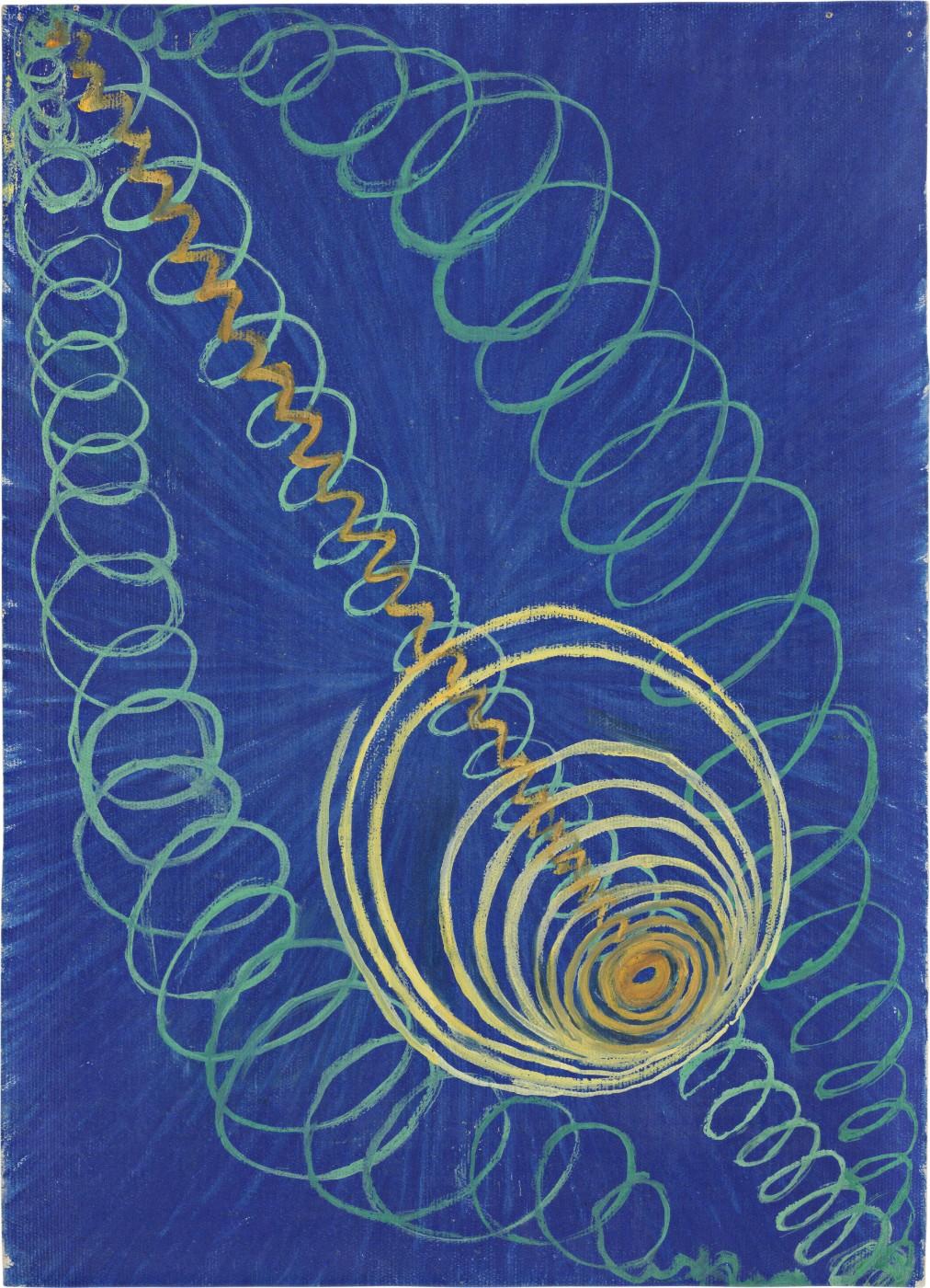 Hilma af Klint, Group I, Primordial Chaos, No. 16 (Grupp 1, Urkaos, nr 16), 1906-1907