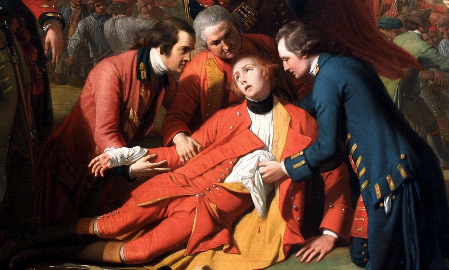 General Detail  Benjamin West, detail of The Death of General Wolfe, 1770.