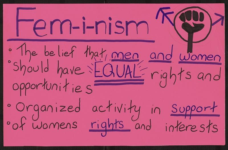 A homemade poster used in the January 21, 2017 Women's March in Washington, DC. Smithsonian Institute, National Museum of American History.