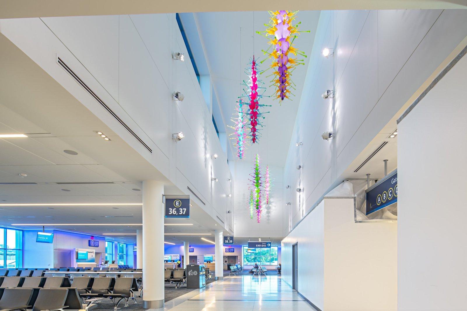 Installation view of Antinomies, 2022 in the West clerestory at CDIA. Photo by Stanley Capps.