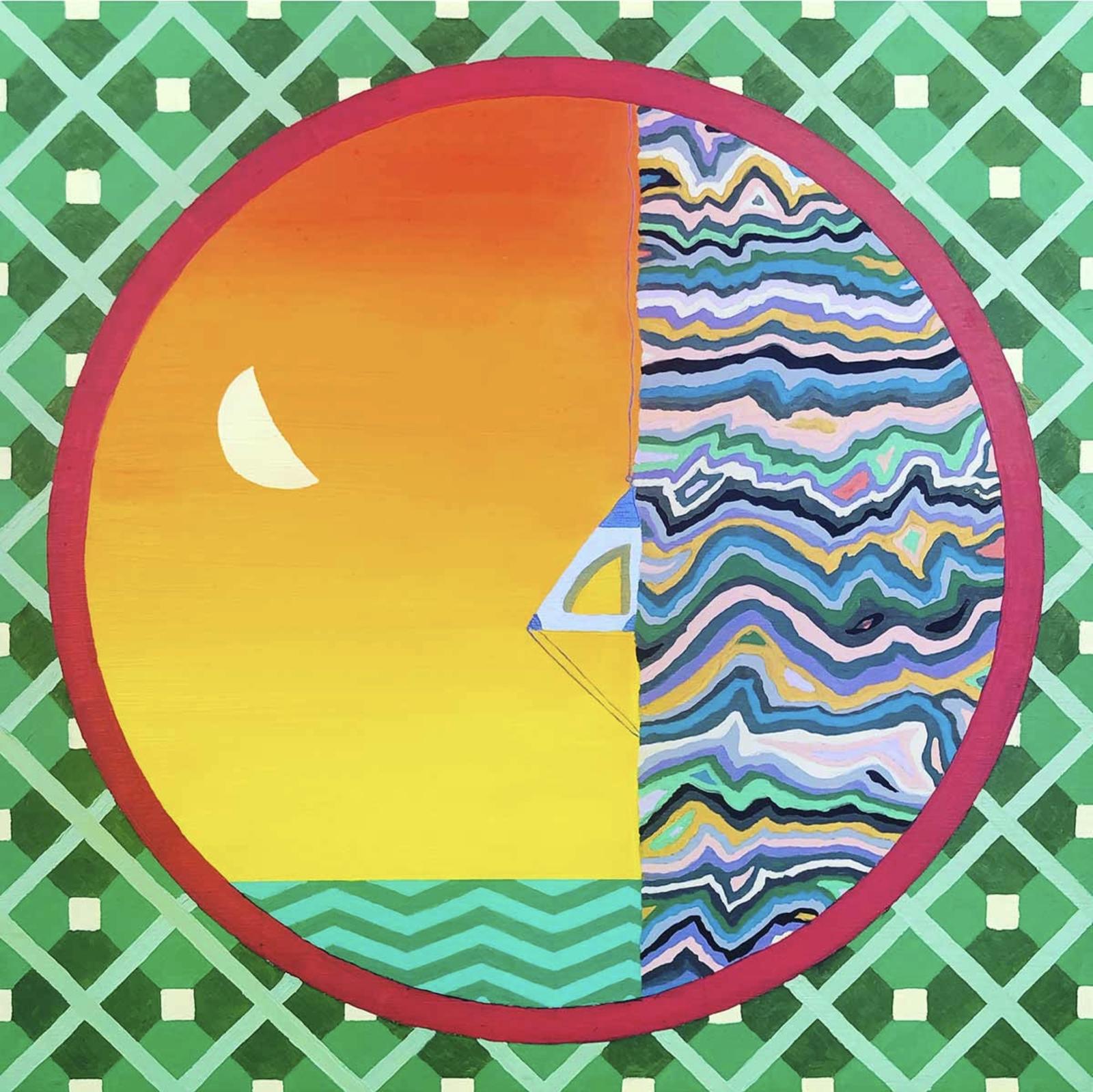 "Cliffside Portal," by Jeremiah Jossim. Painting—Oil on Canvas. 15" x 15". $500. 