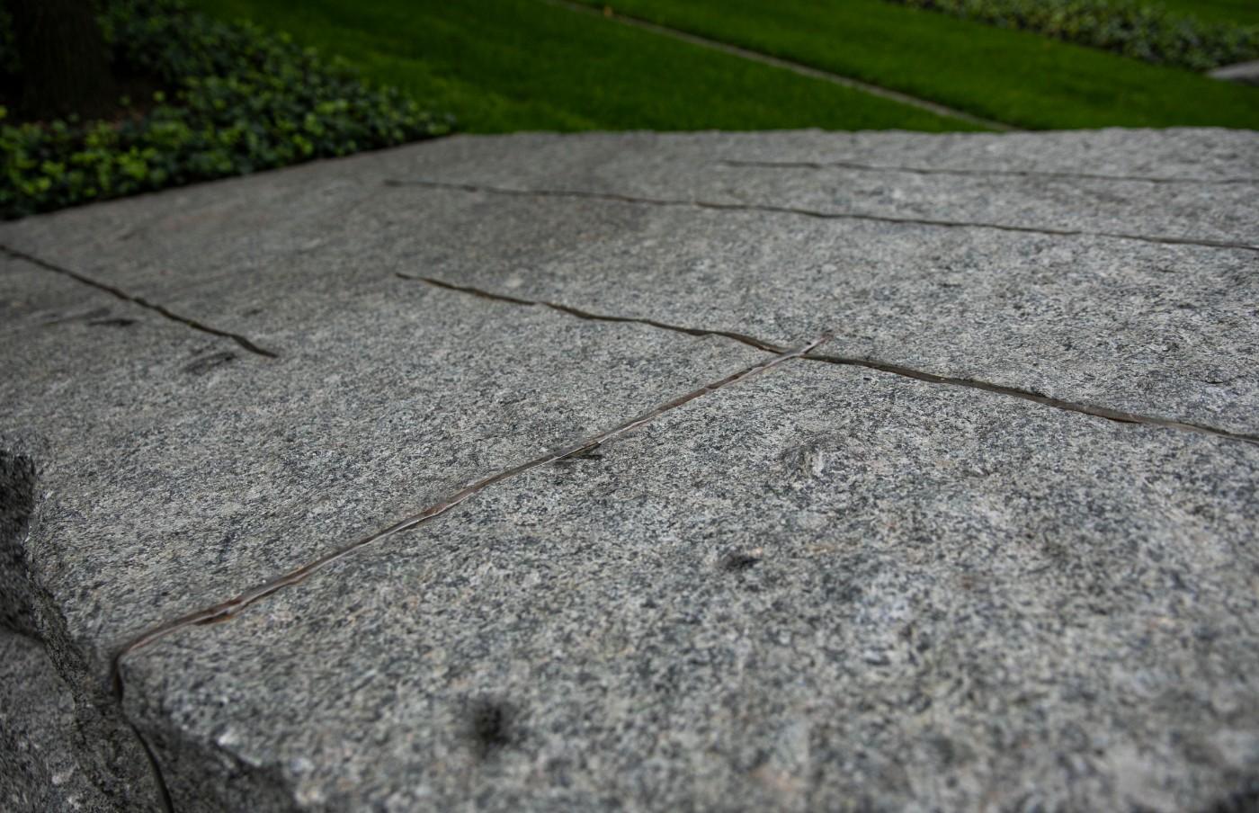 Stone monoliths at the 9/11 Memorial Glade