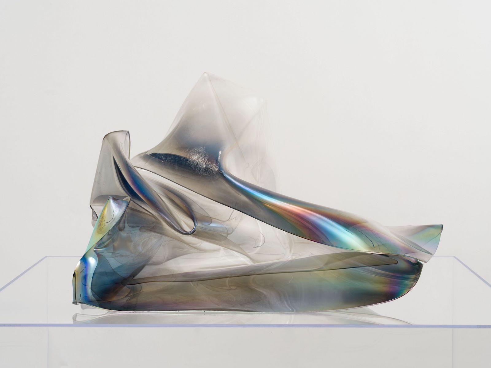 John Chamberlain Gallup, 1970. Mineral-coated synthetic polymer resin. 63.5 x 139.7 x 111.8 cm. (25 x 55 x 44 in.).© 2022 Fairweather &amp; Fairweather LTD / Artists Rights Society (ARS), New York. Dia Art Foundation, New York.