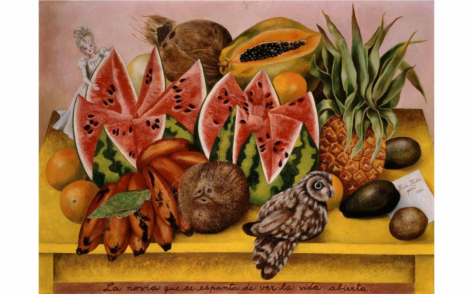 Frida Kahlo, The Bride Who Becomes Frightened When She Sees Life Opened, 1943.