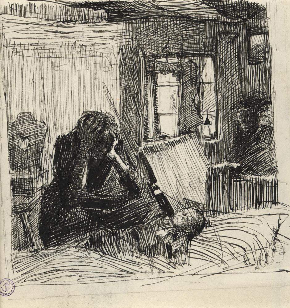 Käthe Kollwitz, Misery (In Need), 1897