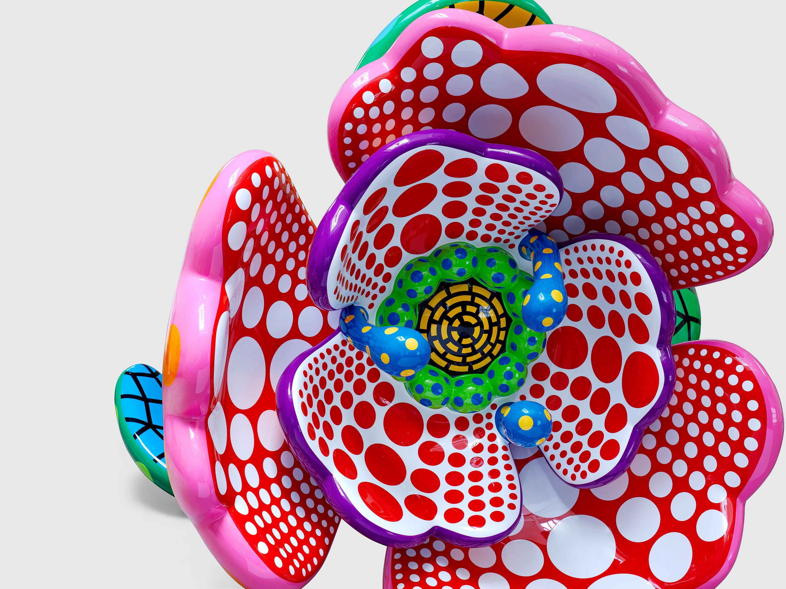 Yayoi Kusama, I Spend Each Day Embracing Flowers, 2023 (detail)
