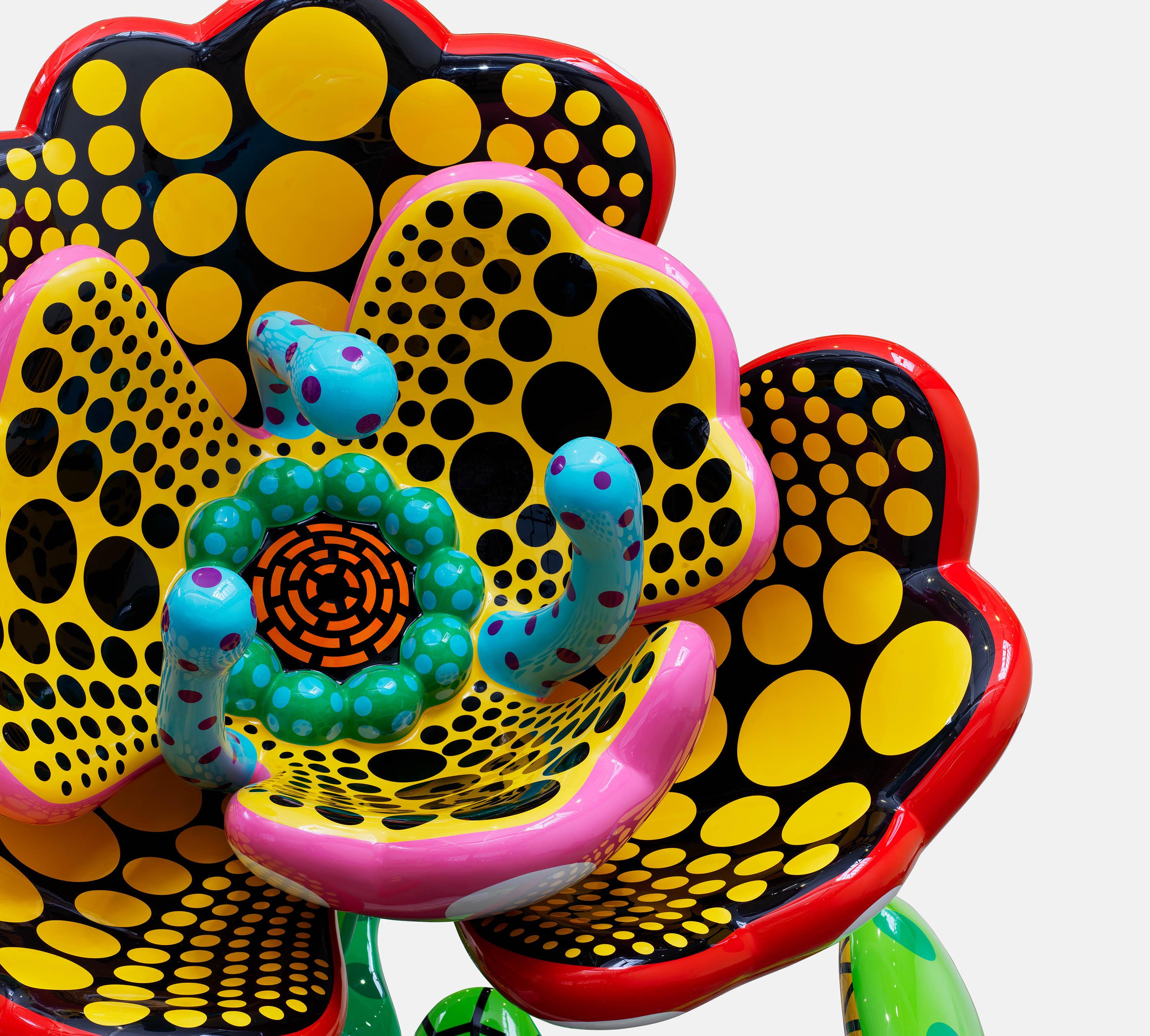 Yayoi Kusama, I Spend Each Day Embracing Flowers, 2023 (detail)