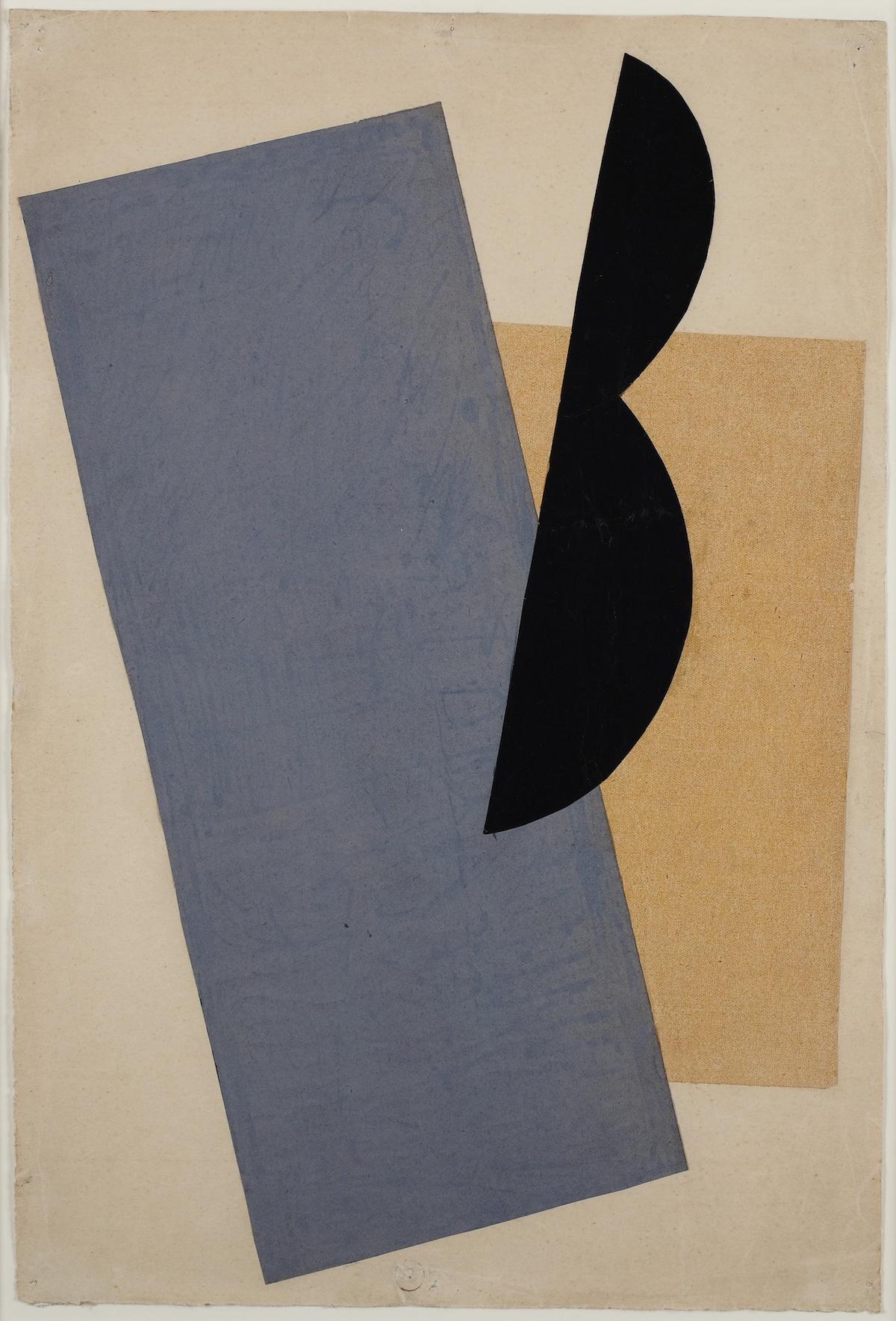 Lyubov Popova, Composition (Blue-Yellow-Black), 1920. Wikimedia.