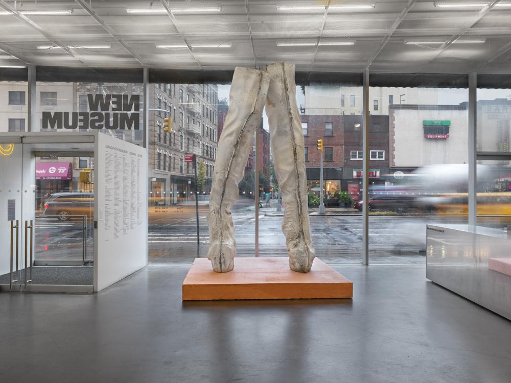 Sarah Lucas: Au Naturel, 2018. Exhibition view: New Museum, New York. 