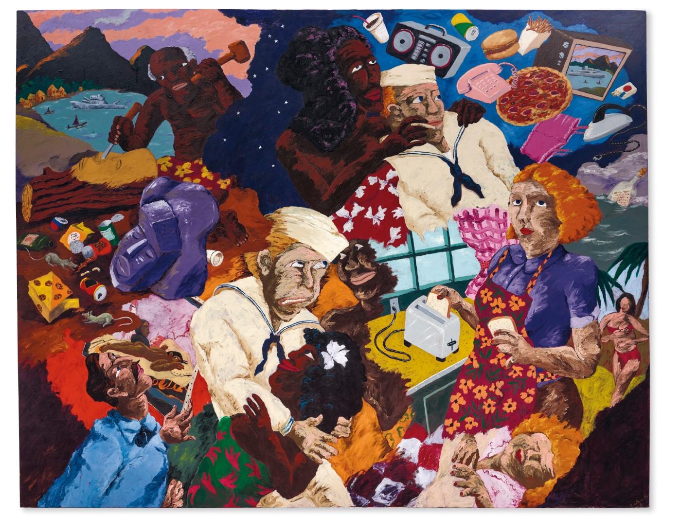 Robert Colescott, Cultural Exchange, 1987