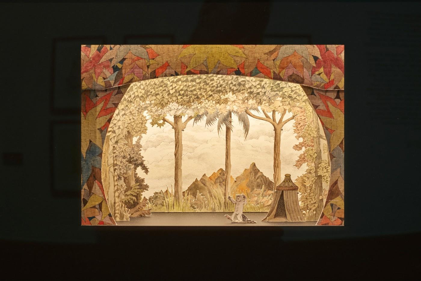 Installation view, Drawing the Curtain: Maurice Sendak’s Designs for Opera and Ballet