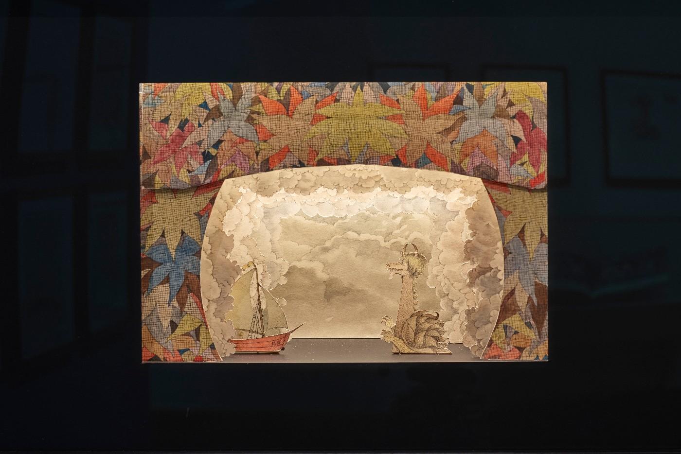 Installation view, Drawing the Curtain: Maurice Sendak’s Designs for Opera and Ballet