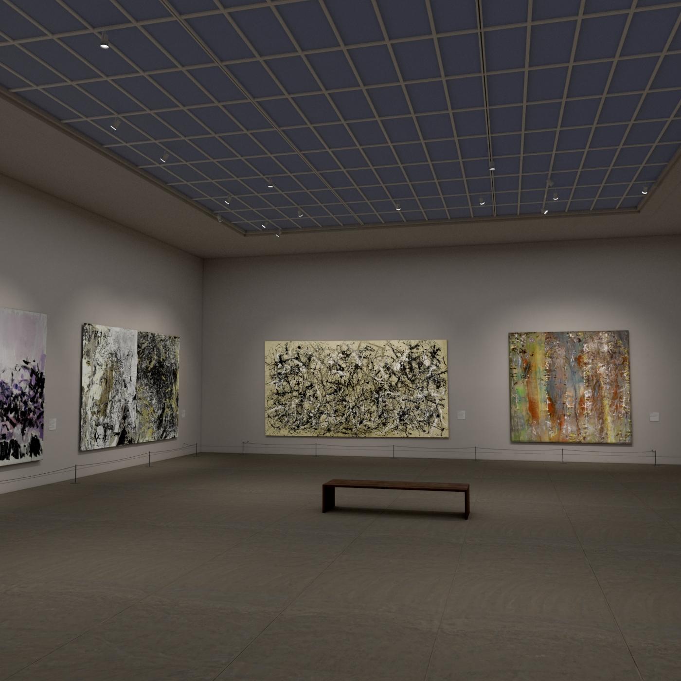 Digitally rendered gallery of some of the Met's abstract paintings
