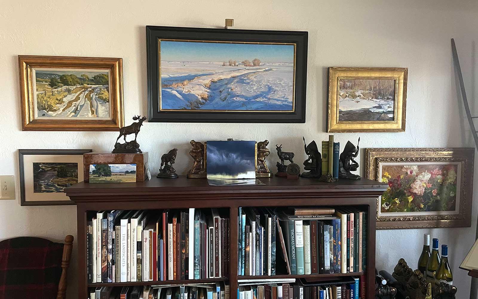 Wall display in Newton’s home.