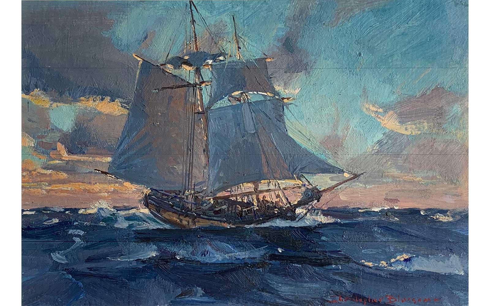 Chris Blossom, Study. 