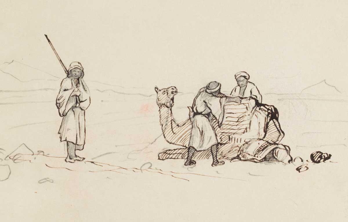 Frederic Edwin Church (American, 1826-1900), Charging a Dromedary, February 1868.