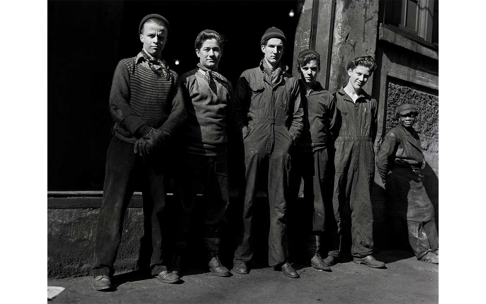 Gordon Parks, The youngest grease packing gang.