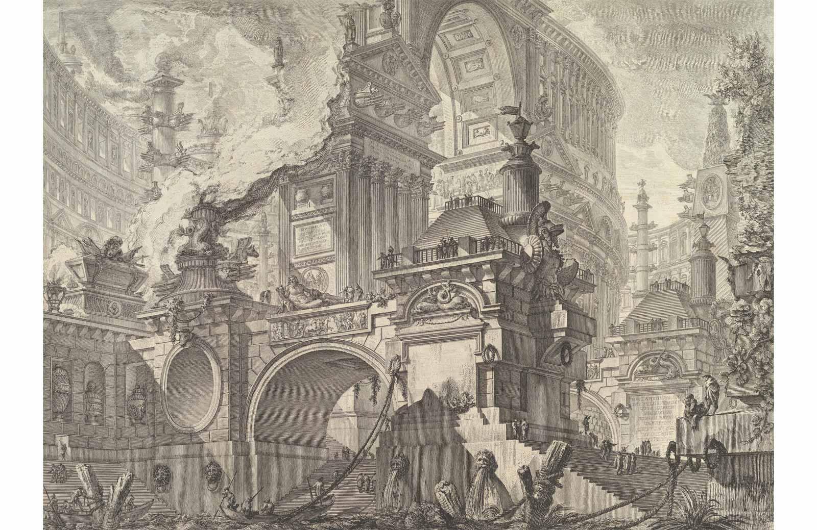 Part of a spacious and magnificent Harbor for the use of the ancient Romans opening onto a large market square.
