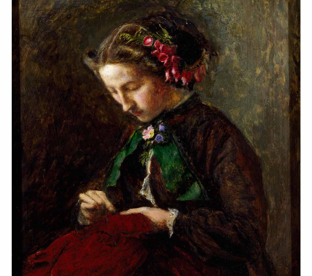 Effie with Foxgloves in her Hair (The Foxglove) by John Everett Millais, 1853.