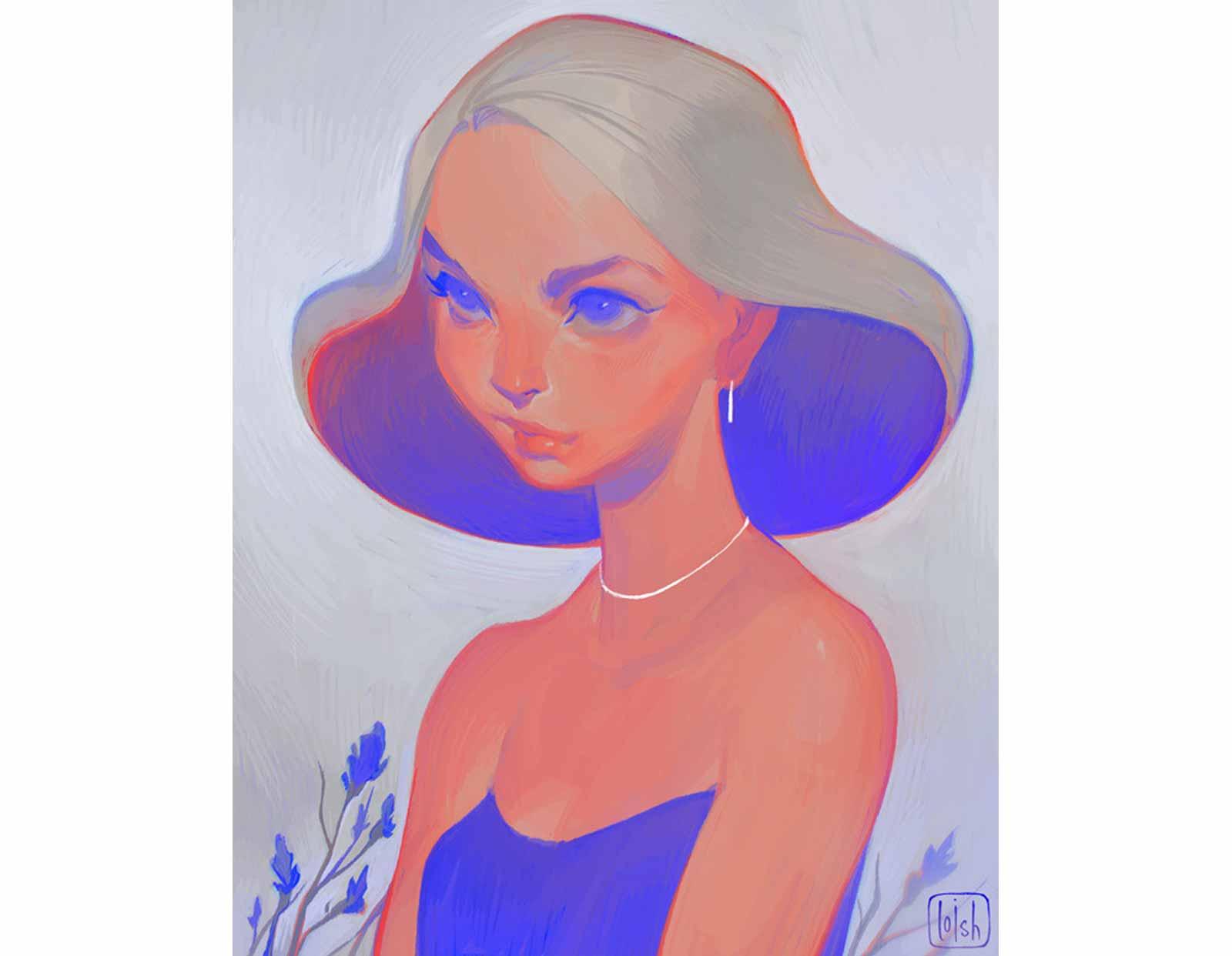 Lois Van Baarle, Neon Nostalgia, color-study, 2017