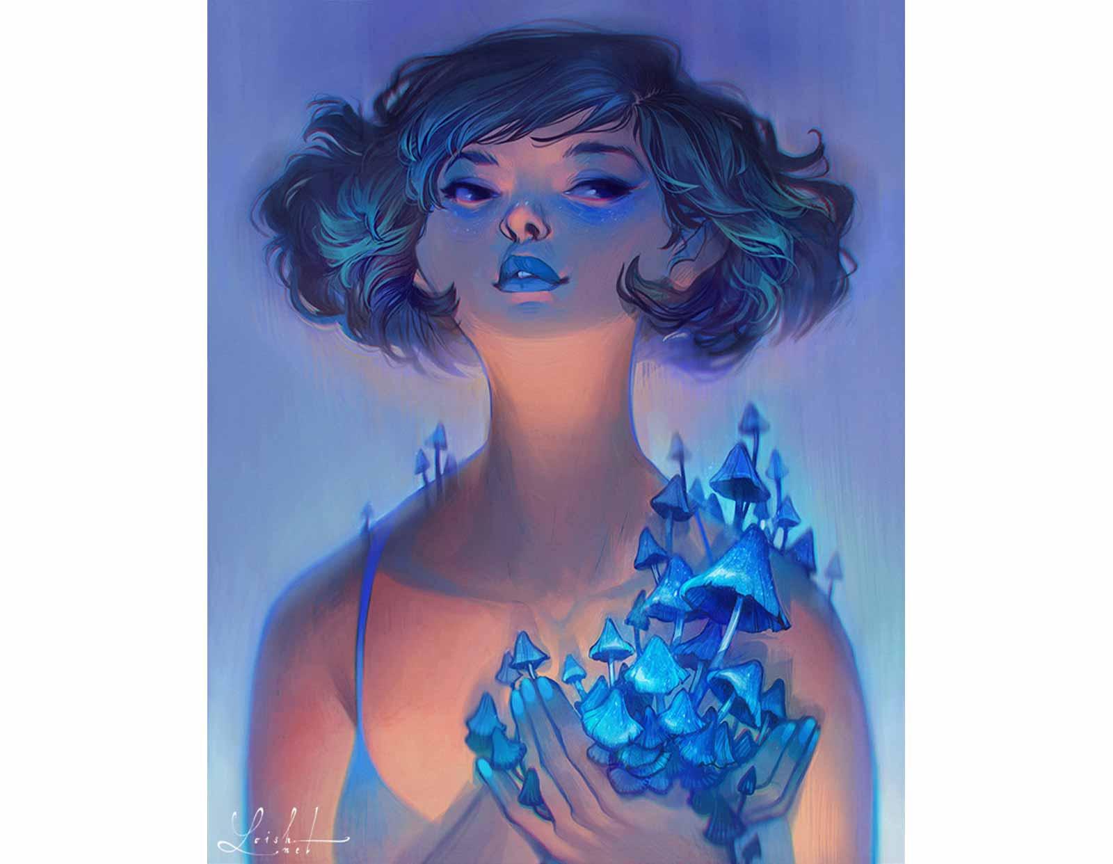 Lois Van Baarle, Indigo, made with Procreate and Photoshop, 2018